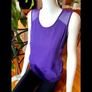 NWOT - Boat neck tank with gauze-like shoulder detail - beautiful!